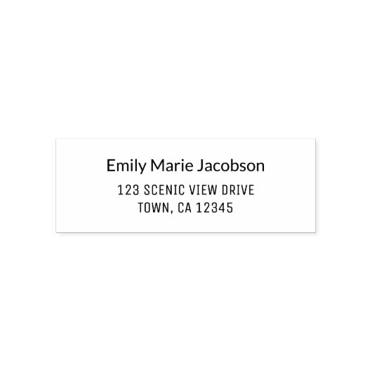 差出人住所クエレガントリモダンプリント書の セルフインキングスタンプ (デザイン)