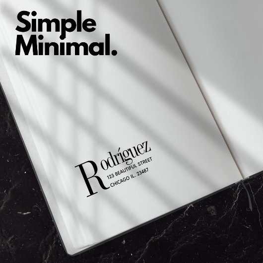 差出人住所クシンプルリミニマル連絡ン セルフインキングスタンプ