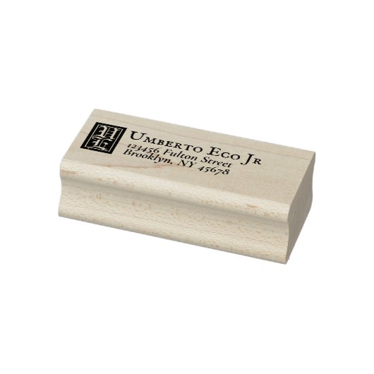 差出人住所クラシックヴィンテージモノグラム ラバースタンプ (スタンプ)