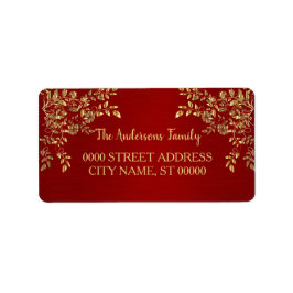 差出人住所クリスマスゴールデン離れズ赤ホリデイ ラベル