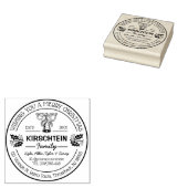 差出人住所クリスマスファミリーベルホリーベリー ラバースタンプ (押印)