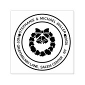 差出人住所クリスマスフェスティバルリース セルフインキングスタンプ (デザイン)