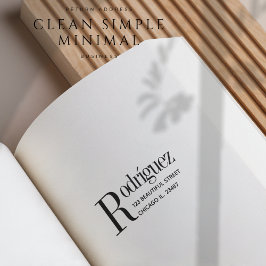 差出人住所クリーンシンプルタイポグラフィ ラバースタンプ