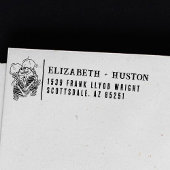 差出人住所ゴシック結婚骨格カスタマイズ セルフインキングスタンプ