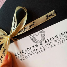 差出人住所ゴシック結婚骨格ハートカスタム