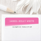 差出人住所シンプルアモダンルはっきりしたズピンク ラベル (インサイチュ)