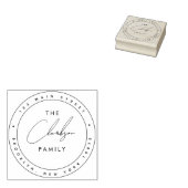 差出人住所シンプルチックラウンドゴムスタンプ ラバースタンプ (押印)