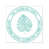 差出人住所シンプルトロピカルパームリーフ セルフインキングスタンプ (デザイン)