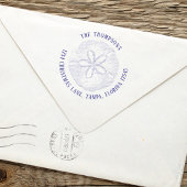 差出人住所シンプルビーチ沿岸サンドドル セルフインキングスタンプ