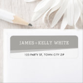 差出人住所シンプルモダン角グレクールー ラベル (インサイチュ)