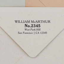 差出人住所シンプルヴィンテージタイポグラフィ