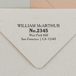 差出人住所シンプルヴィンテージタイポグラフィ セルフインキングスタンプ