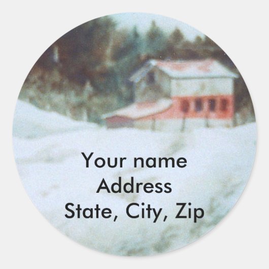 差出人住所シール ラウンドシール (正面)