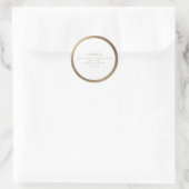 差出人住所シール |金ゴールド縁ど ラウンドシール (バッグ)