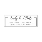 差出人住所スクリプト名カスタムスタイリッシュMonogram セルフインキングスタンプ (デザイン)