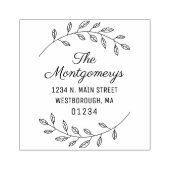 差出人住所スクリプト植物独自の作成 ラバースタンプ (インプリント)