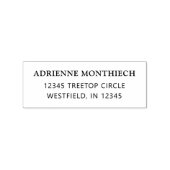 差出人住所スタイリッシュ台本の大学院名 ラバースタンプ (押印)