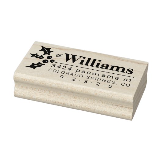 差出人住所スタンプとクリスマスグリーン ラバースタンプ (スタンプ)