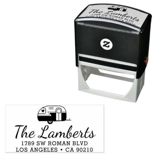 差出人住所スタンプキャンパー引っ越し祝いパーティーギフト セルフインキングスタンプ (インサイチュ)