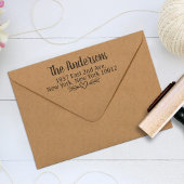 差出人住所スタンプハート+花 ラバースタンプ