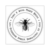 差出人住所スタンプヴィンテージクイーンミツバチ ラバースタンプ (インプリント)