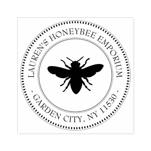 差出人住所スタンプヴィンテージ蜂蜜 ラバースタンプ (インプリント)