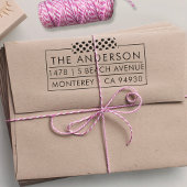 差出人住所スタンプ偽の和紙テープ自己インクに見える セルフインキングスタンプ