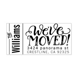 差出人住所スタンプ移動した新しいアドレス ラバースタンプ