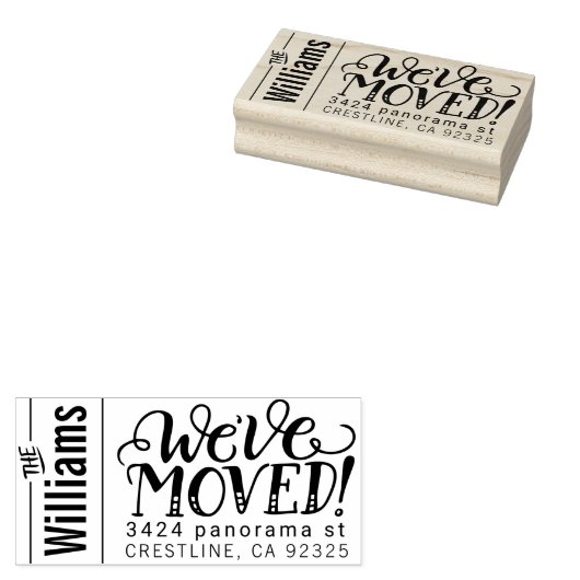 差出人住所スタンプ移動した新しいアドレス ラバースタンプ (押印)