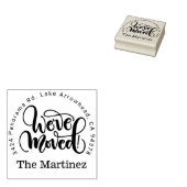 差出人住所スタンプ移動した新しいアドレス ラバースタンプ (押印)