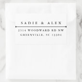 差出人住所スタンプ「クラシック」 長方形シール (バッグ)