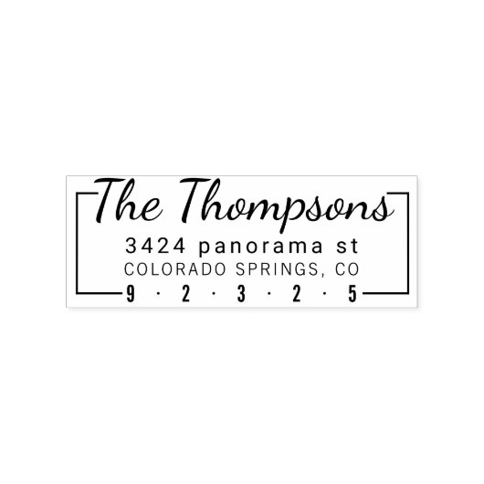 差出人住所スタンプ（住所に行を含む） ラバースタンプ (インプリント)