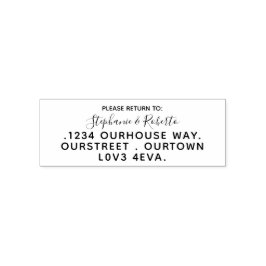 差出人住所スタンプ、名前とアドレス。 セルフインキングスタンプ