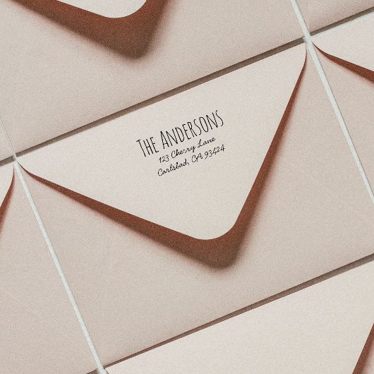 差出人住所スタンプ | Rae Dunnインスパイアフォント セルフインキングスタンプ