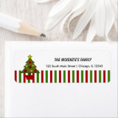 差出人住所ストライプ ラベル (インサイチュ)