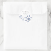 差出人住所スノーフレークラベル ラウンドシール (バッグ)