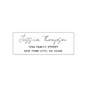 差出人住所スモダンクリプト署名タイポグラフィ セルフインキングスタンプ (デザイン)