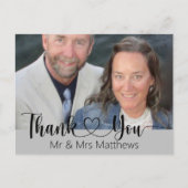 差出人住所ス結婚クリプトの写真ありがとう ポストカード (正面)