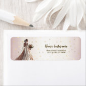 差出人住所バラウィンターウェディングブライトゴールデン ラベル (インサイチュ)