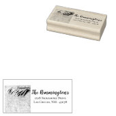 差出人住所パーソナライズされたスタンプ小麦オンバーラップ ラバースタンプ (押印)