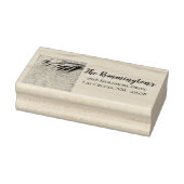 差出人住所パーソナライズされたスタンプ小麦オンバーラップ ラバースタンプ (スタンプ)