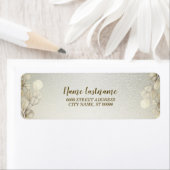 差出人住所パーティーウォーターカラーゴールデンユーカリ ラベル (インサイチュ)