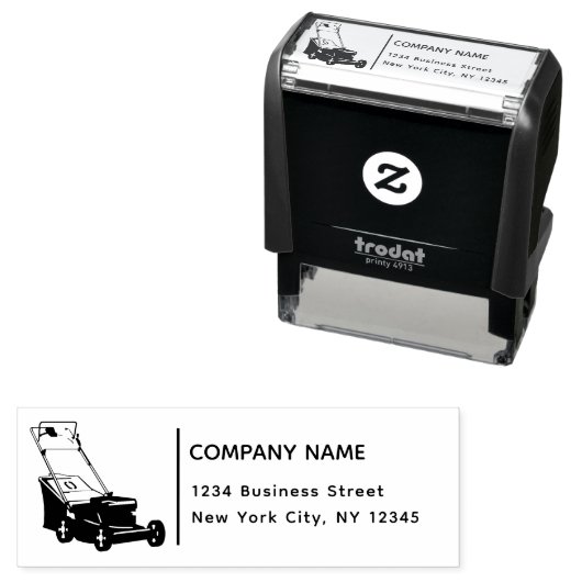 差出人住所ビジネス芝刈りガーデナーグラス セルフインキングスタンプ (インサイチュ)