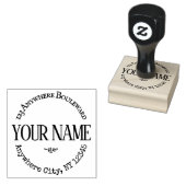 差出人住所ファミリ名のロゴ ラバースタンプ (押印)