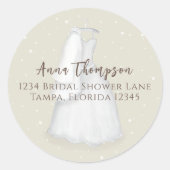 差出人住所ブライダルシャワードレカスタムス ラウンドシール (正面)