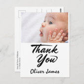 差出人住所ベビーシャワーありがとうご写真 ポストカード (正面/裏面)