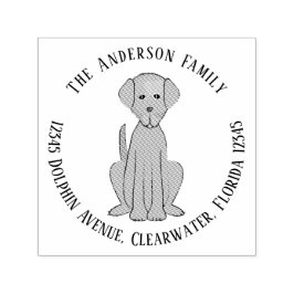 差出人住所ペットドッグお洒落パピー セルフインキングスタンプ