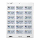 差出人住所ホットチョコレートペパーミントスティック ラベル (フルシート)