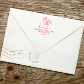 差出人住所ホリデーホリーベリーグリーンリー セルフインキングスタンプ