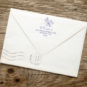 差出人住所ホリデーホリーベリーグリーンリー セルフインキングスタンプ